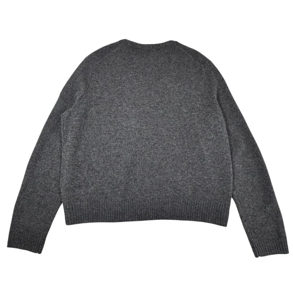 Zara 100% Wool Cardigan SZ XL Dark Gray Button Front Stsple Capsule Wardrobe - Picture 10 of 15